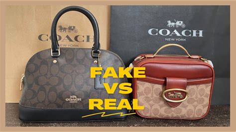 real coach bags vs fake|authentic coach tote bag.